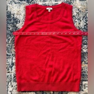Talbots Rich Red Sleeveless Sweater